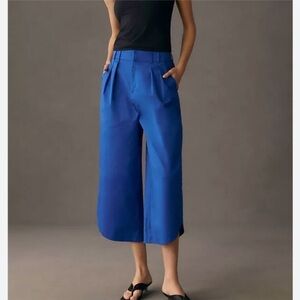 Curved Hem Chino Pants | Mare Mare X Anthropologie | Blue| Small Petite